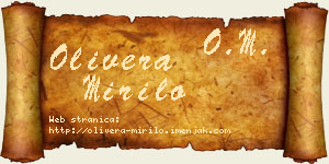 Olivera Mirilo vizit kartica